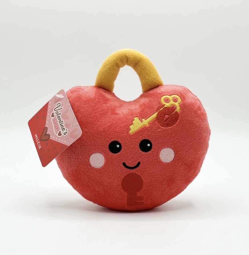 Peluche de corazón estampado animado