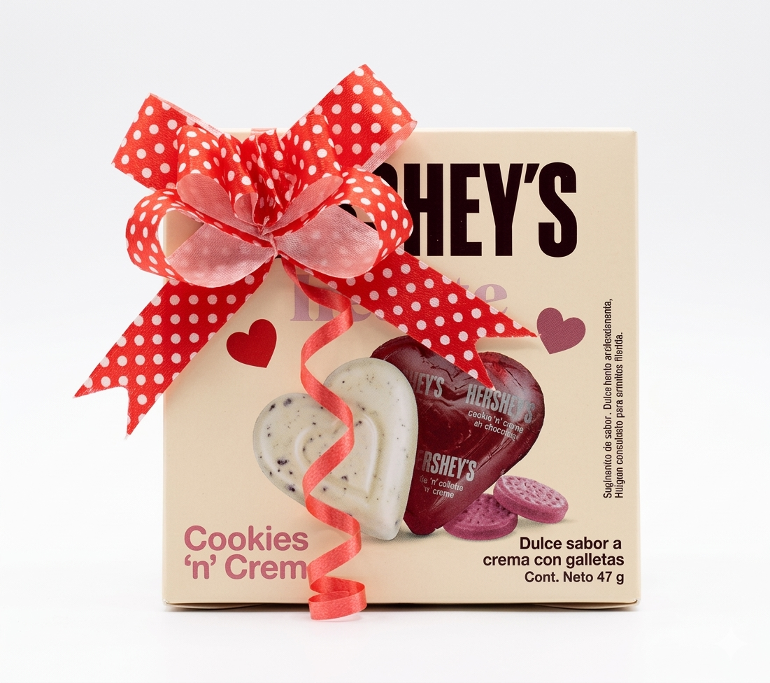 Hershey’s chocolate blanco y galletas cereza