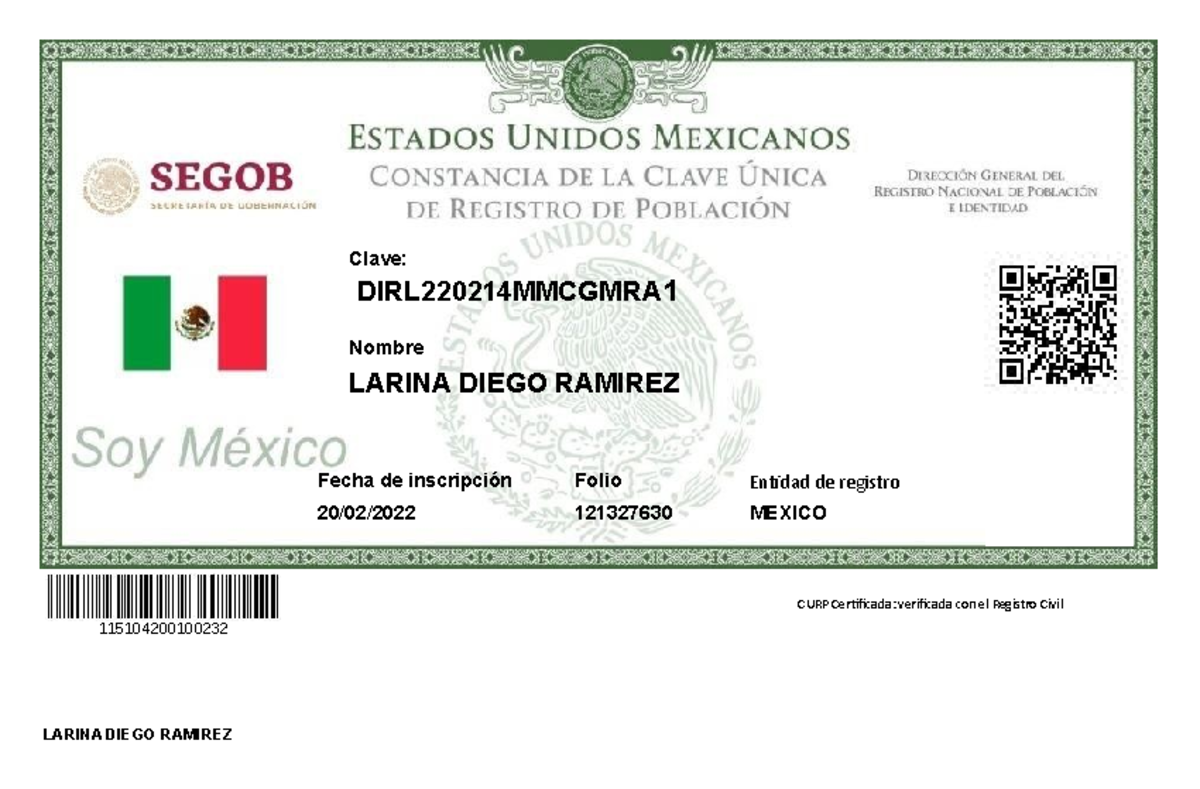 Trámite CURP